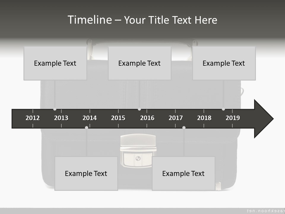 A Black Briefcase With A Silver Handle On A White Background PowerPoint Template