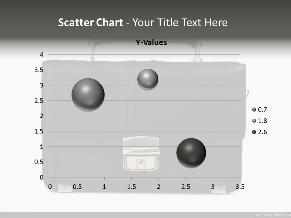 A Black Briefcase With A Silver Handle On A White Background PowerPoint Template