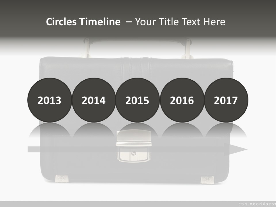 A Black Briefcase With A Silver Handle On A White Background PowerPoint Template