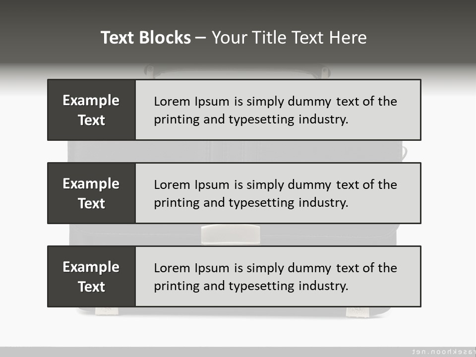 A Black Briefcase With A Silver Handle On A White Background PowerPoint Template