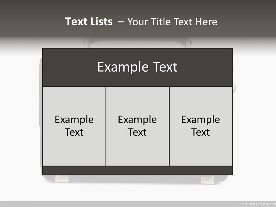 A Black Briefcase With A Silver Handle On A White Background PowerPoint Template