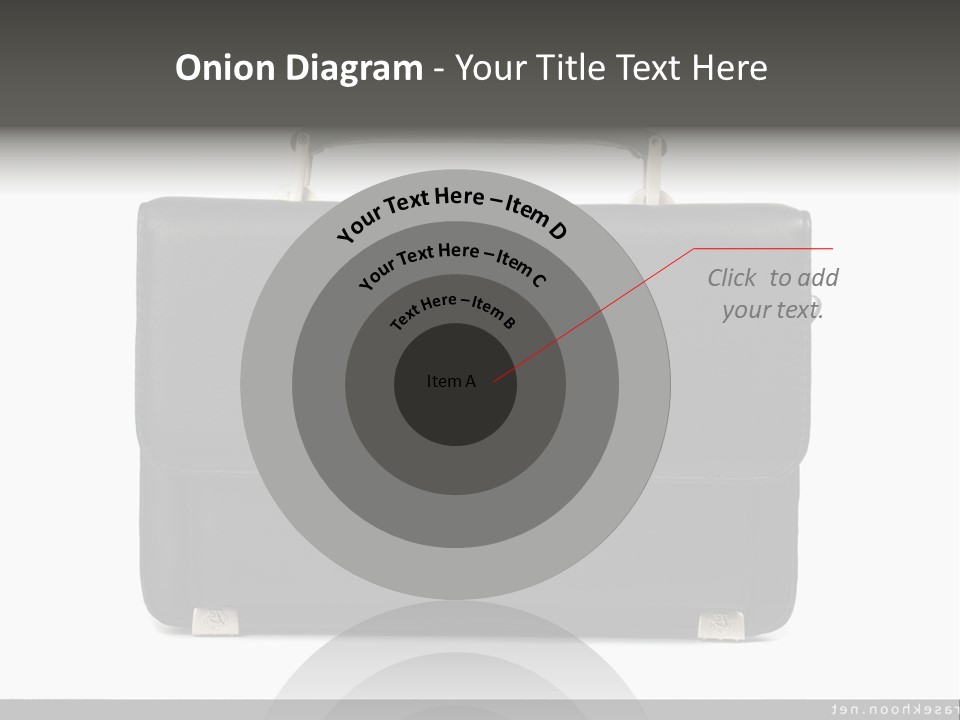 A Black Briefcase With A Silver Handle On A White Background PowerPoint Template