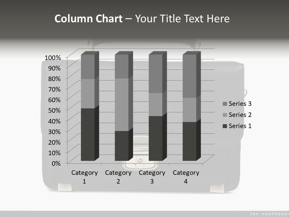 A Black Briefcase With A Silver Handle On A White Background PowerPoint Template
