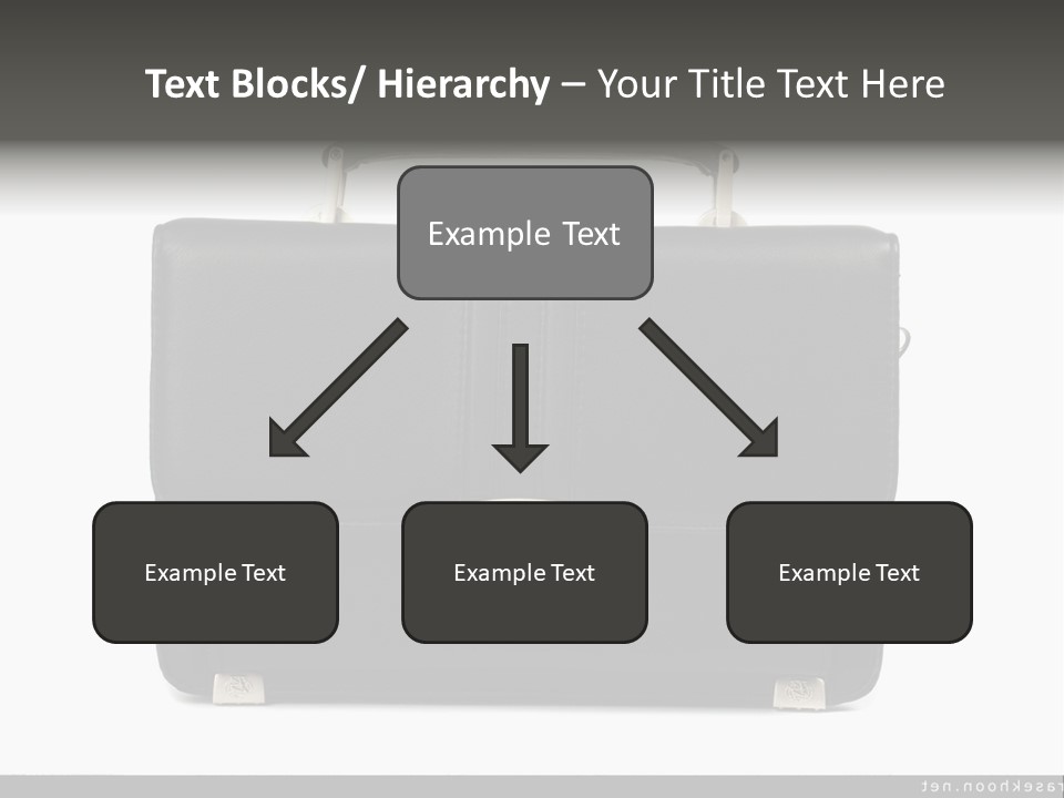 A Black Briefcase With A Silver Handle On A White Background PowerPoint Template