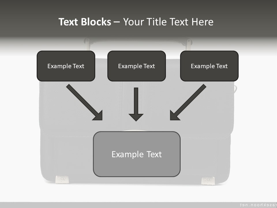 A Black Briefcase With A Silver Handle On A White Background PowerPoint Template