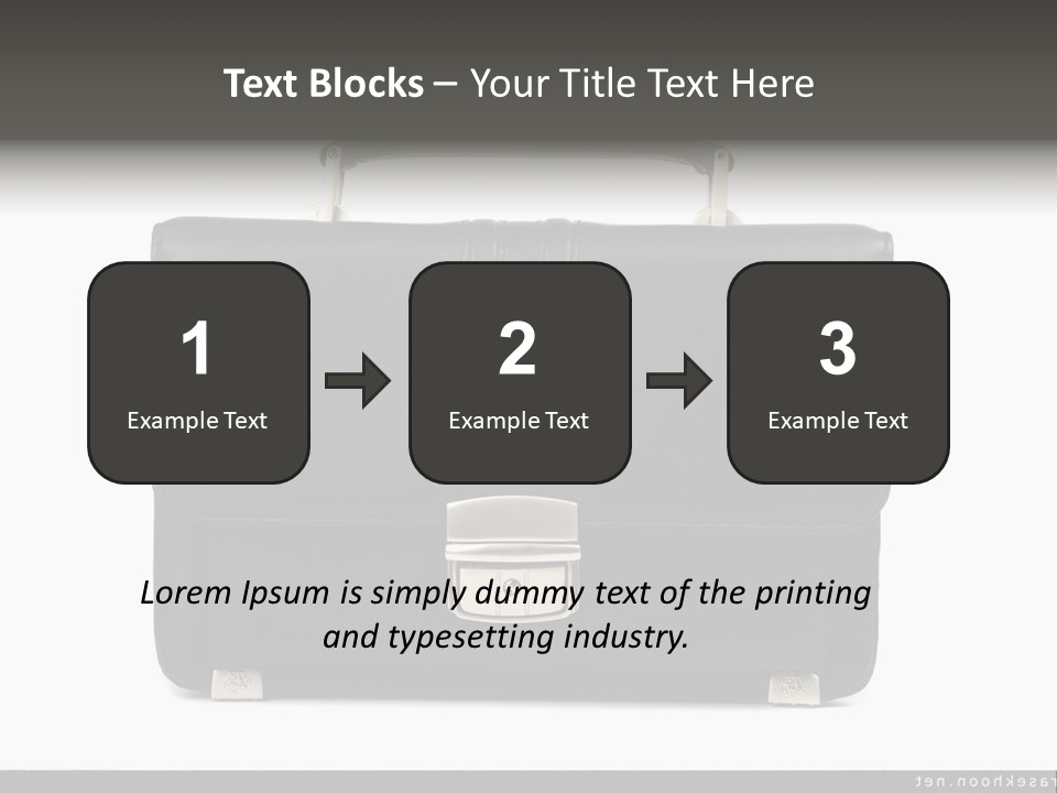 A Black Briefcase With A Silver Handle On A White Background PowerPoint Template