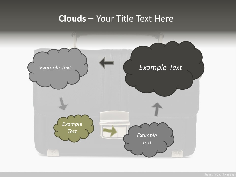 A Black Briefcase With A Silver Handle On A White Background PowerPoint Template