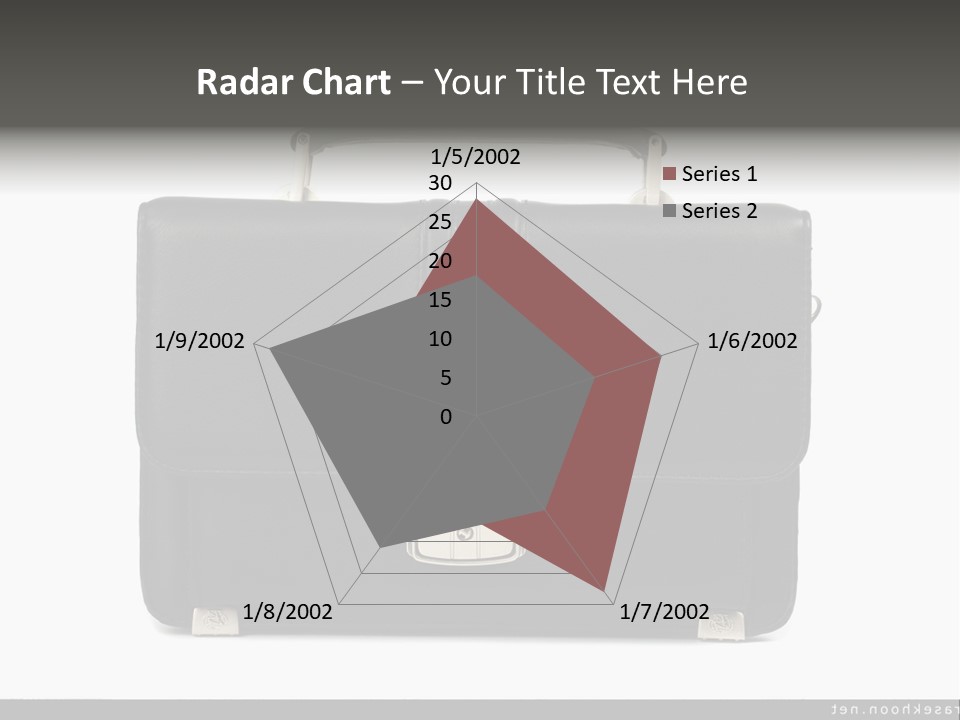 A Black Briefcase With A Silver Handle On A White Background PowerPoint Template