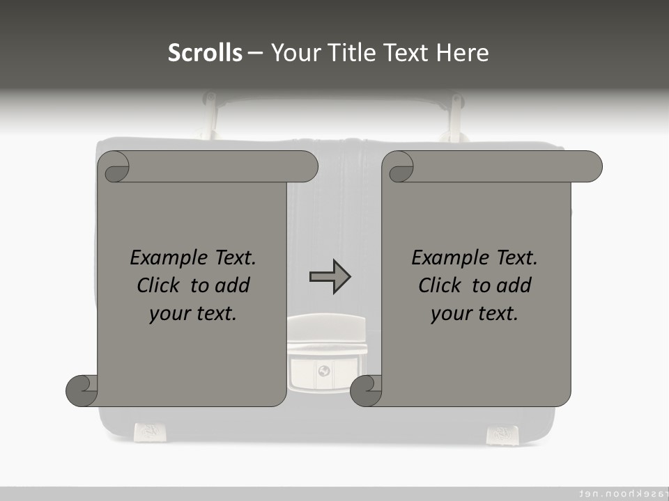 A Black Briefcase With A Silver Handle On A White Background PowerPoint Template