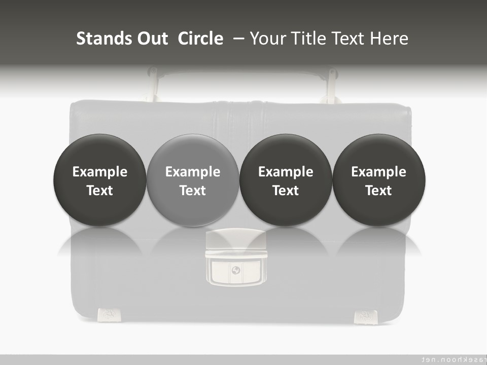 A Black Briefcase With A Silver Handle On A White Background PowerPoint Template