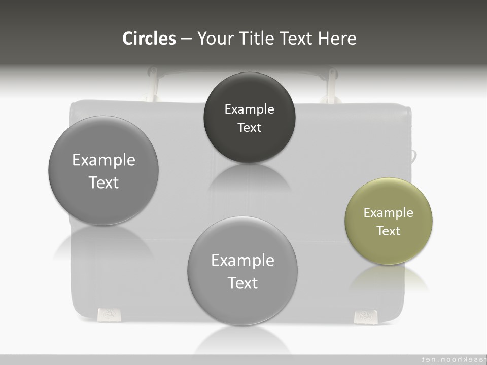 A Black Briefcase With A Silver Handle On A White Background PowerPoint Template