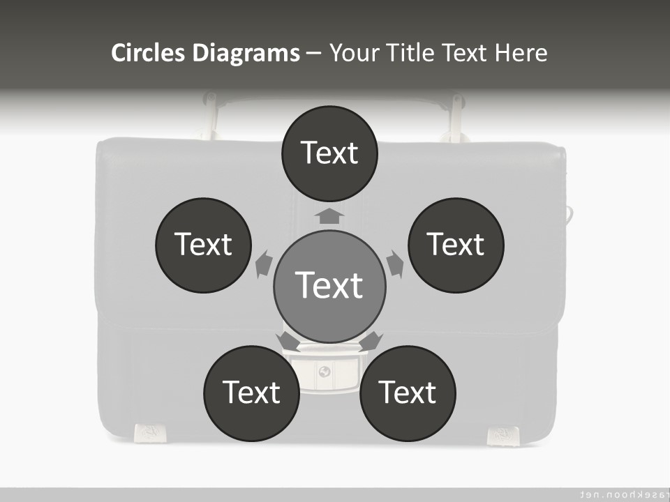 A Black Briefcase With A Silver Handle On A White Background PowerPoint Template