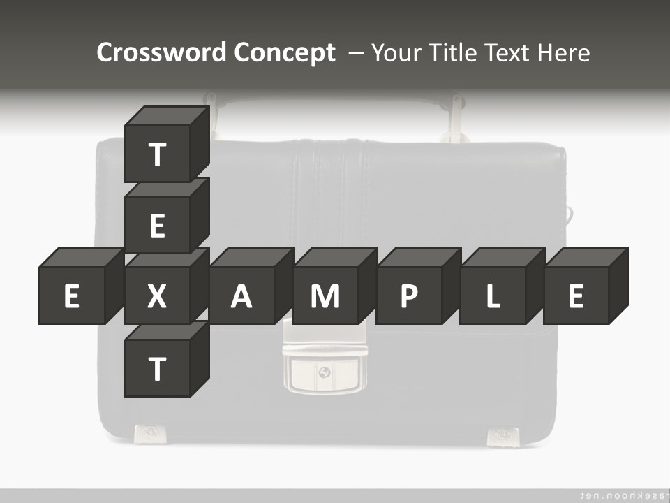 A Black Briefcase With A Silver Handle On A White Background PowerPoint Template