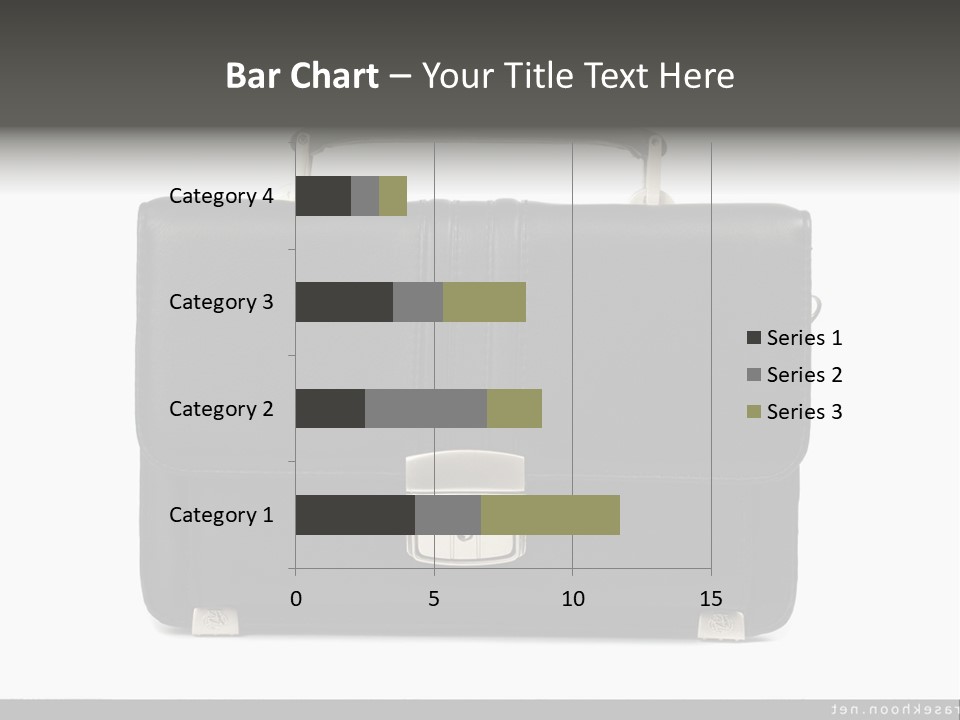 A Black Briefcase With A Silver Handle On A White Background PowerPoint Template