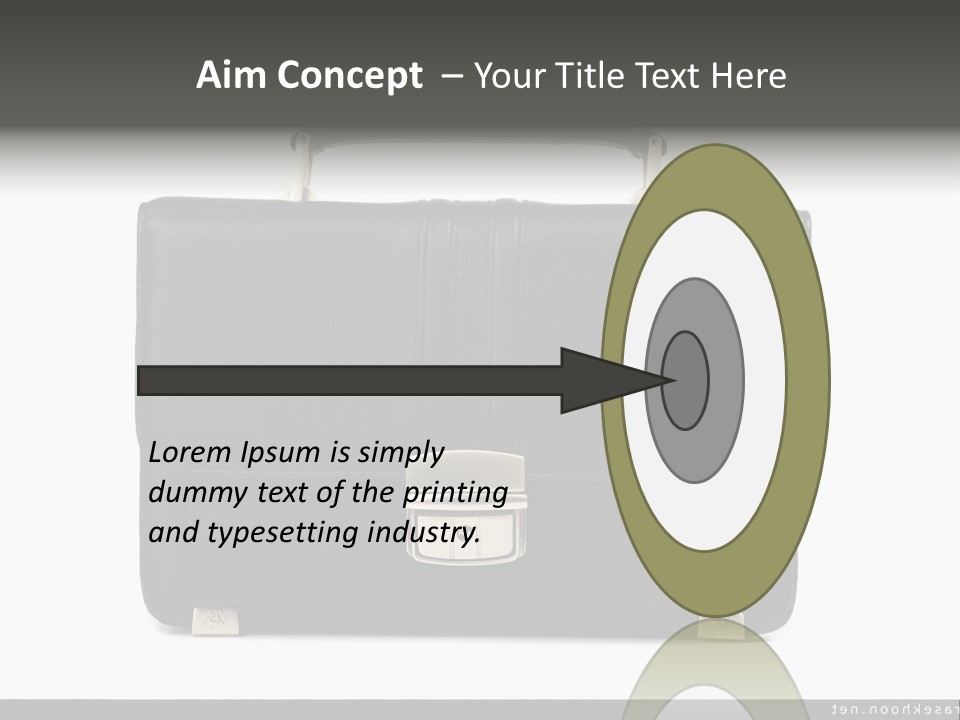 A Black Briefcase With A Silver Handle On A White Background PowerPoint Template