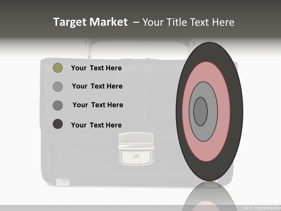 A Black Briefcase With A Silver Handle On A White Background PowerPoint Template