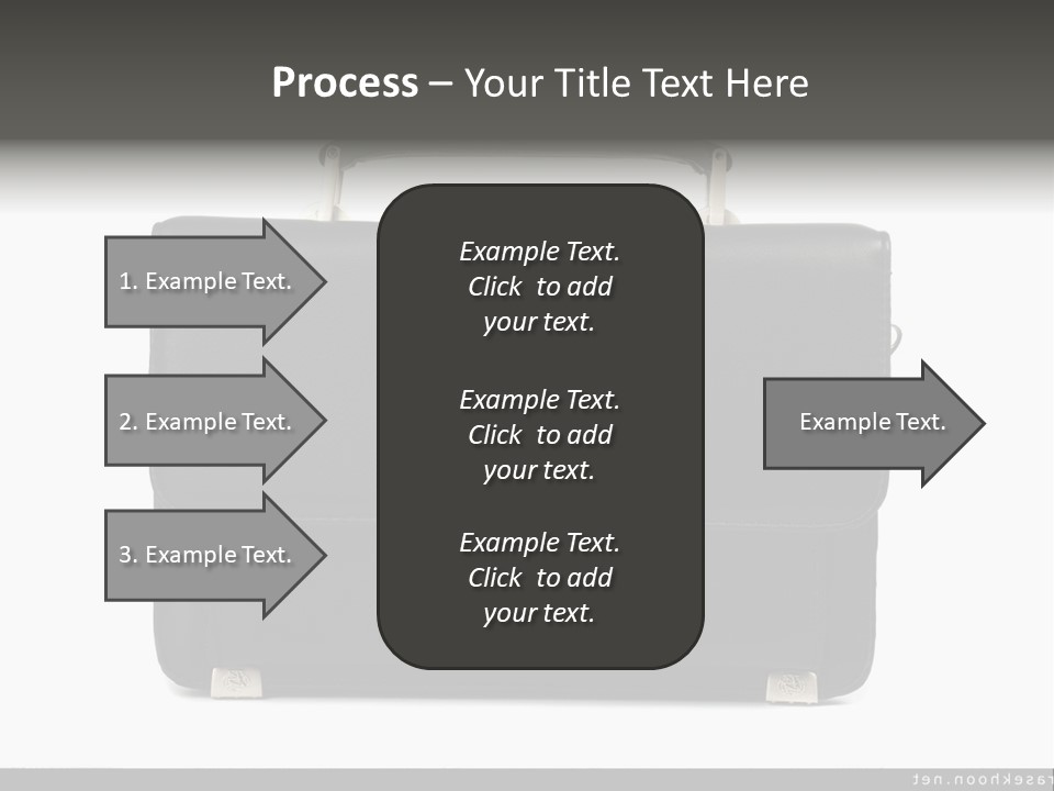 A Black Briefcase With A Silver Handle On A White Background PowerPoint Template