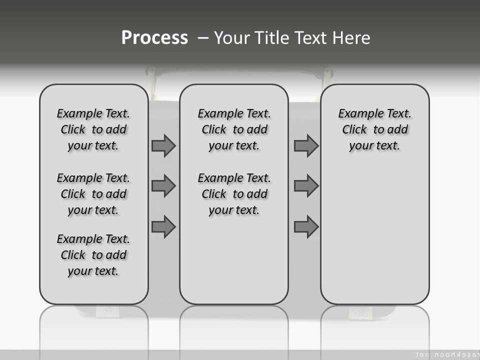 A Black Briefcase With A Silver Handle On A White Background PowerPoint Template