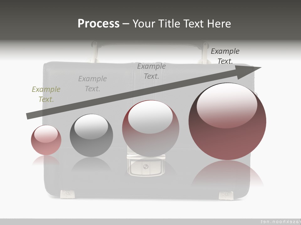 A Black Briefcase With A Silver Handle On A White Background PowerPoint Template