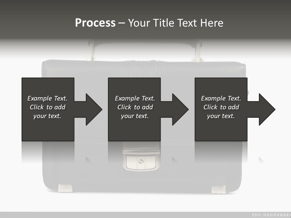 A Black Briefcase With A Silver Handle On A White Background PowerPoint Template