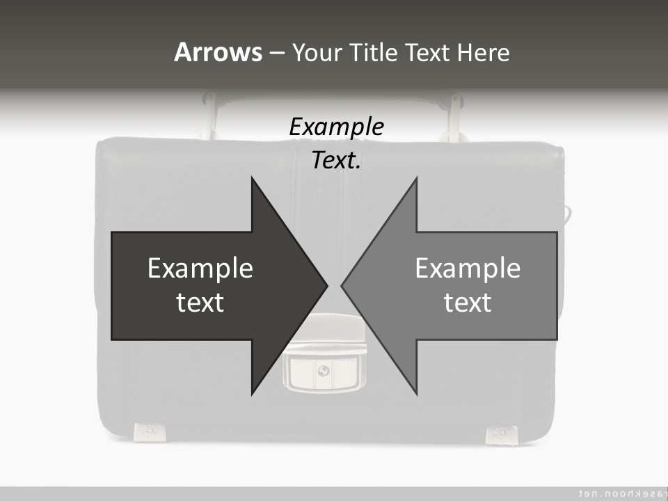 A Black Briefcase With A Silver Handle On A White Background PowerPoint Template