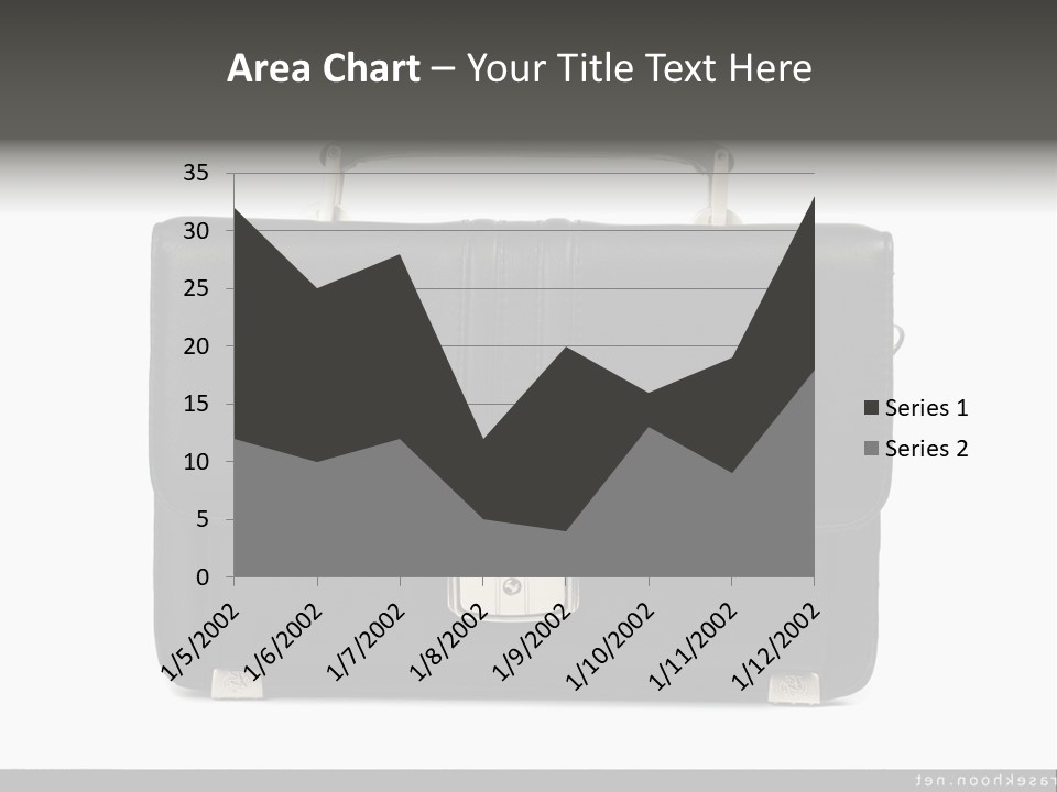 A Black Briefcase With A Silver Handle On A White Background PowerPoint Template