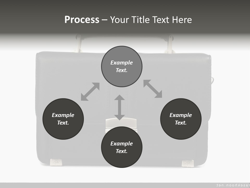 A Black Briefcase With A Silver Handle On A White Background PowerPoint Template
