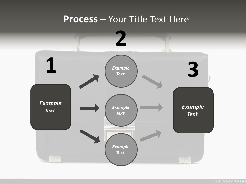 A Black Briefcase With A Silver Handle On A White Background PowerPoint Template