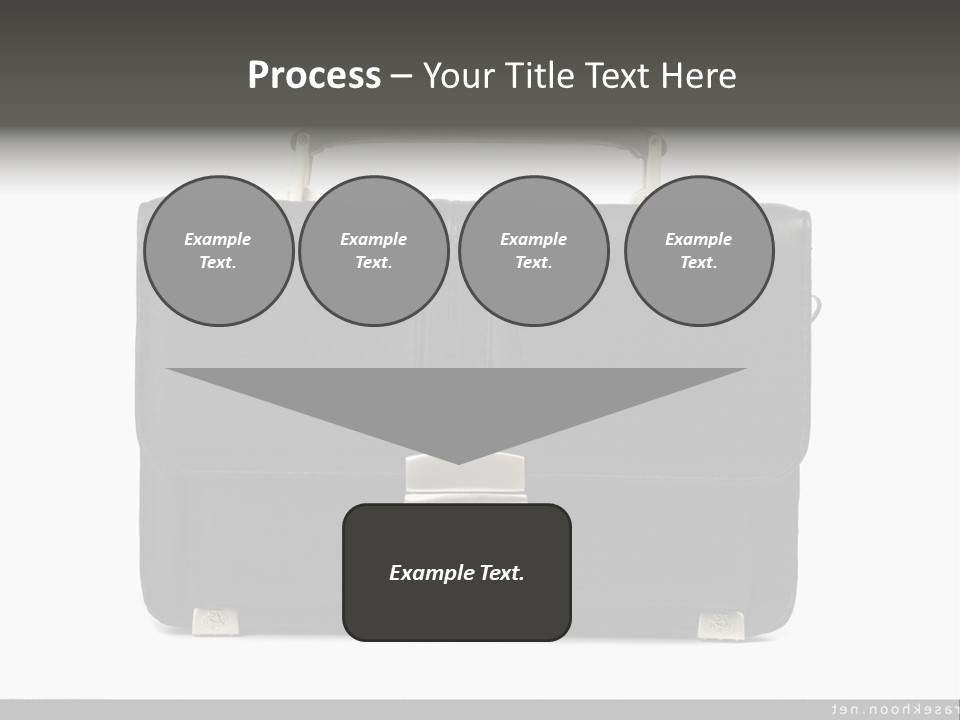 A Black Briefcase With A Silver Handle On A White Background PowerPoint Template