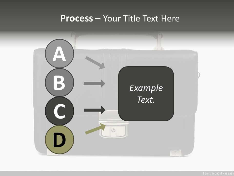 A Black Briefcase With A Silver Handle On A White Background PowerPoint Template