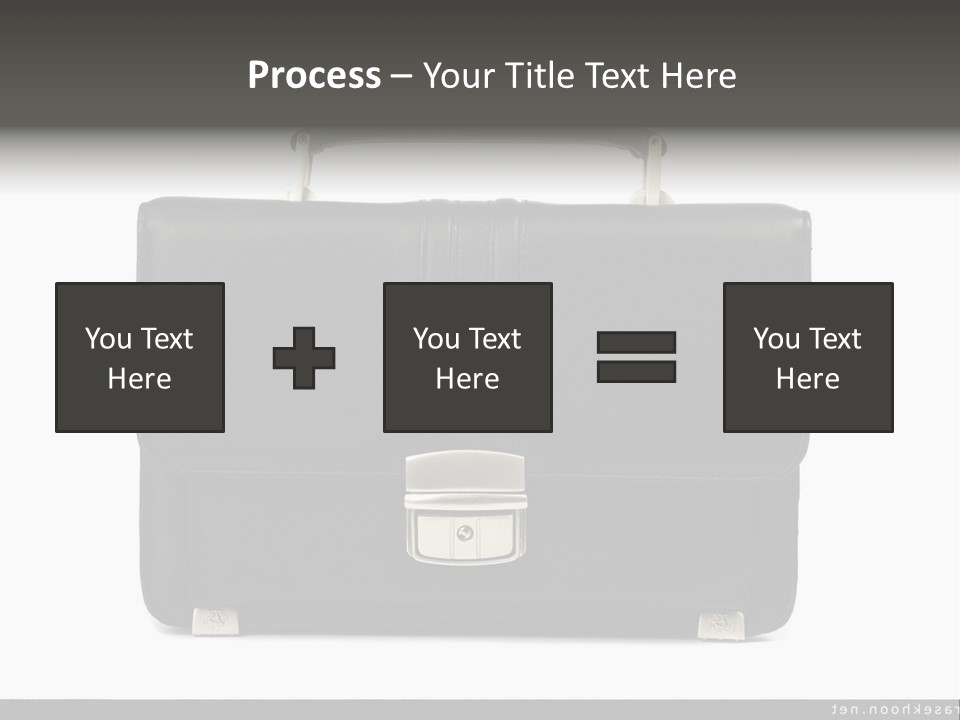 A Black Briefcase With A Silver Handle On A White Background PowerPoint Template