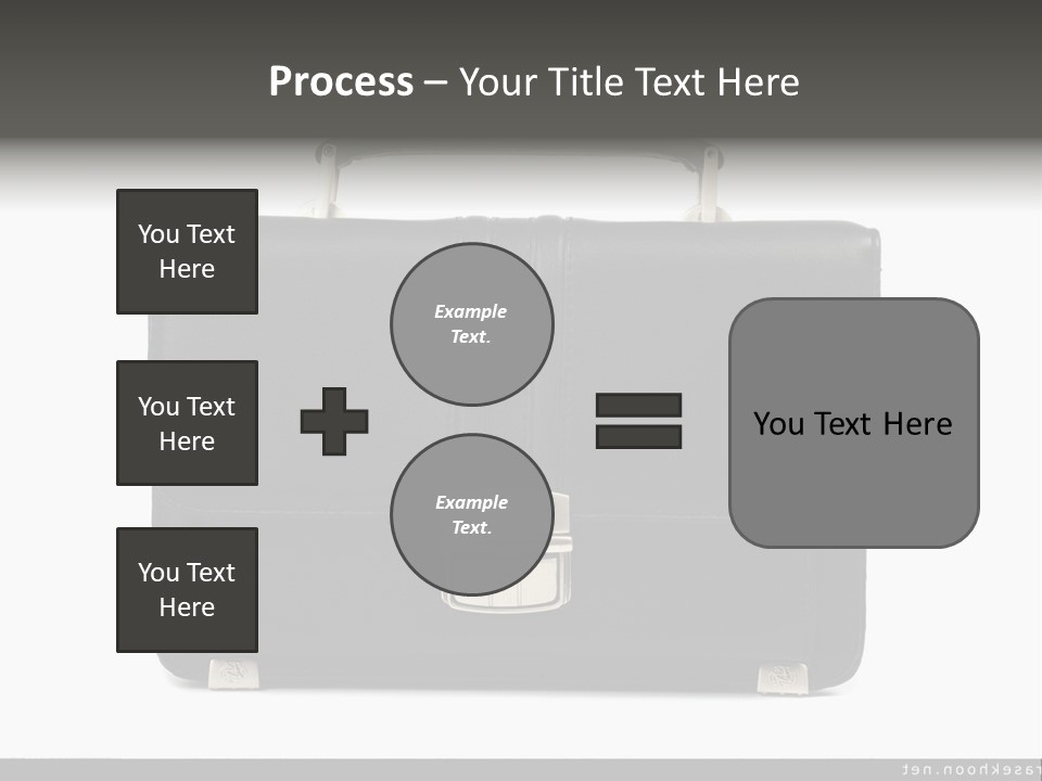 A Black Briefcase With A Silver Handle On A White Background PowerPoint Template