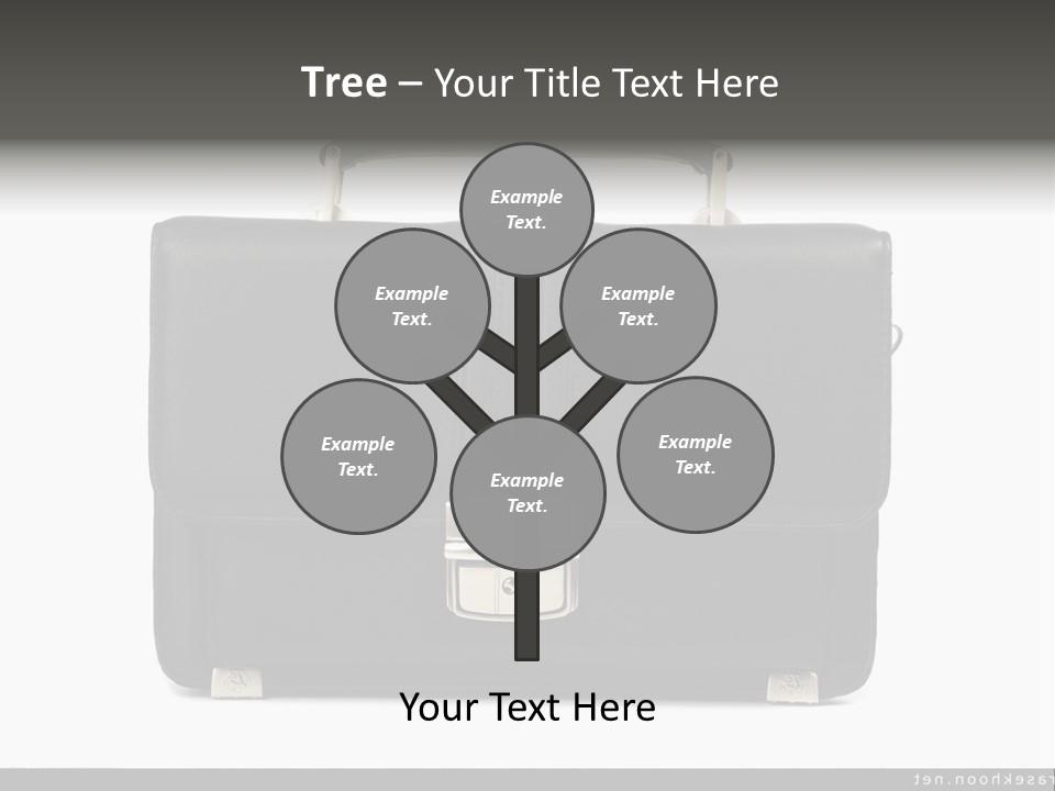 A Black Briefcase With A Silver Handle On A White Background PowerPoint Template