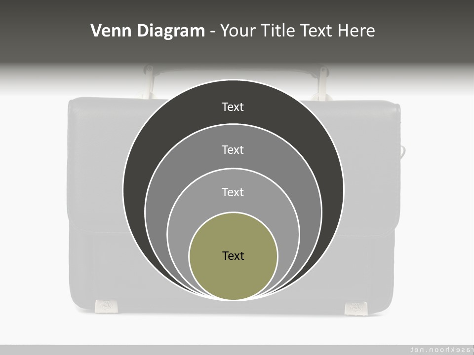 A Black Briefcase With A Silver Handle On A White Background PowerPoint Template