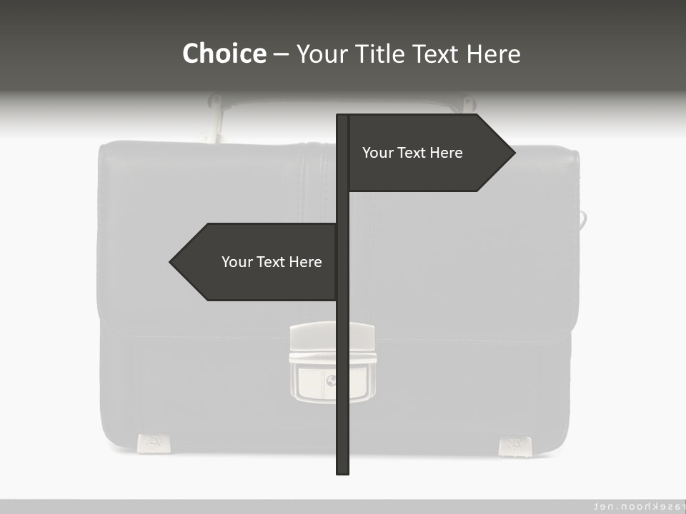 A Black Briefcase With A Silver Handle On A White Background PowerPoint Template