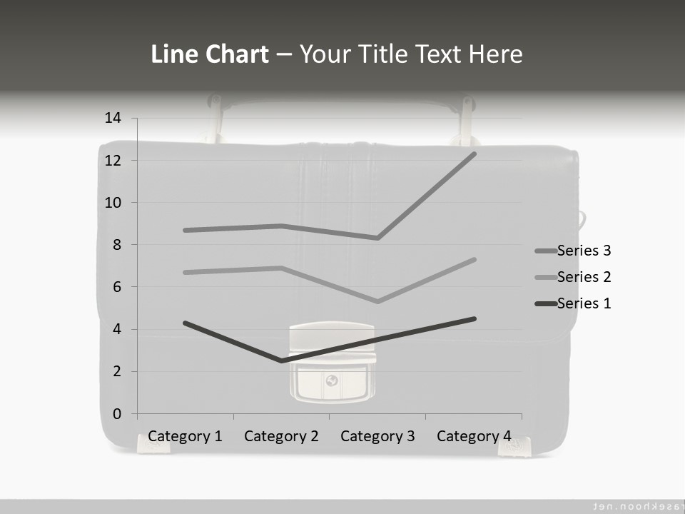 A Black Briefcase With A Silver Handle On A White Background PowerPoint Template
