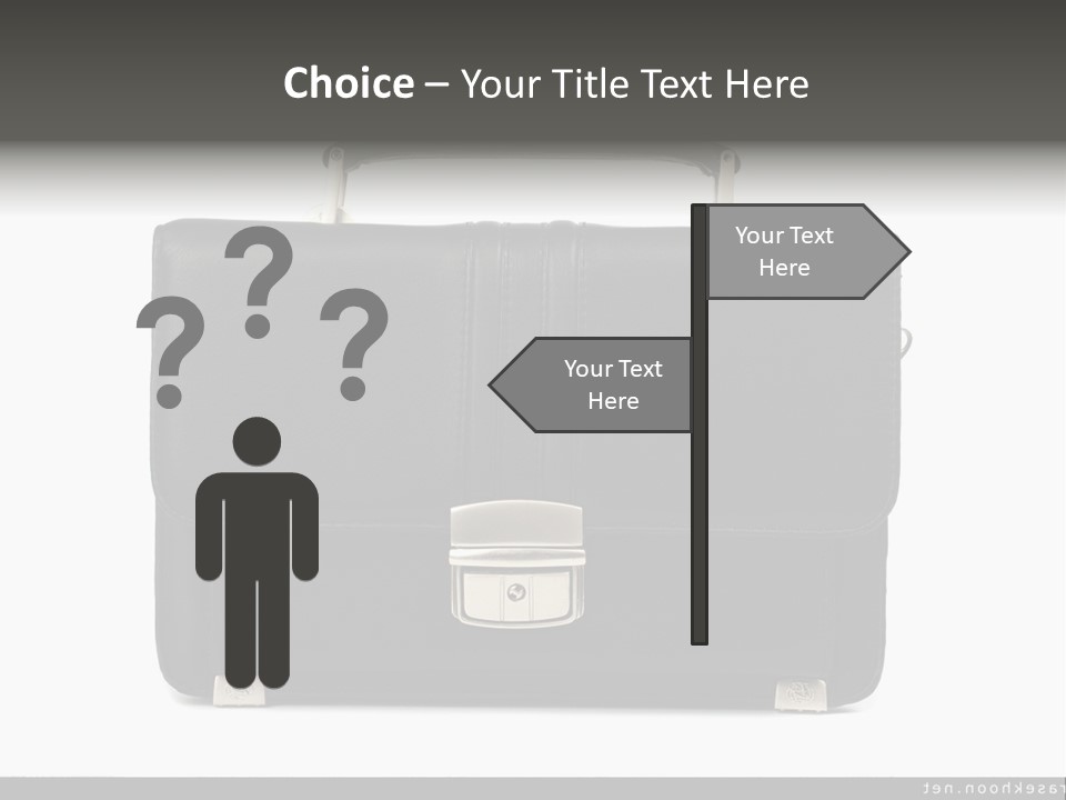 A Black Briefcase With A Silver Handle On A White Background PowerPoint Template