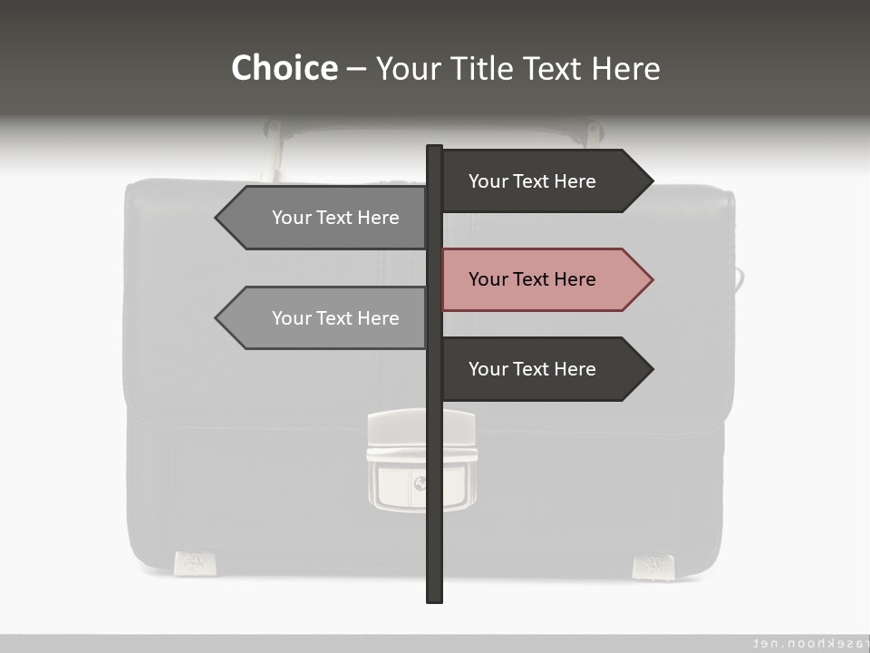 A Black Briefcase With A Silver Handle On A White Background PowerPoint Template