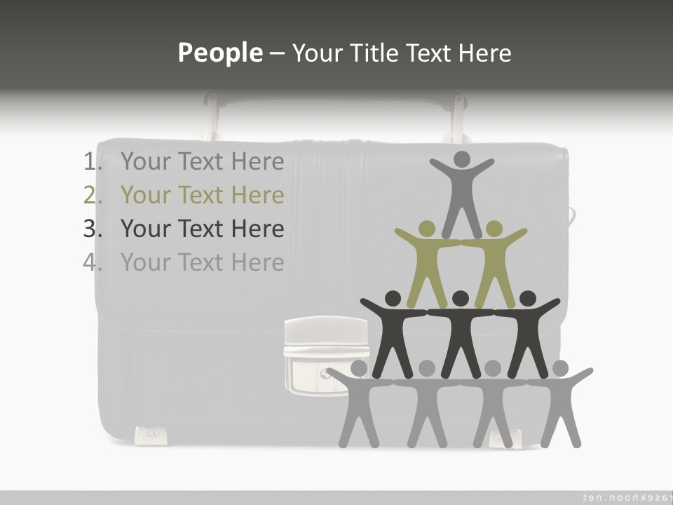 A Black Briefcase With A Silver Handle On A White Background PowerPoint Template