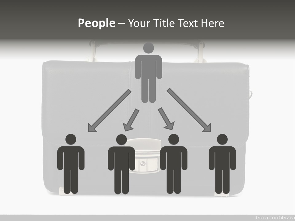 A Black Briefcase With A Silver Handle On A White Background PowerPoint Template