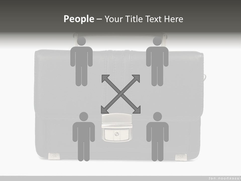 A Black Briefcase With A Silver Handle On A White Background PowerPoint Template