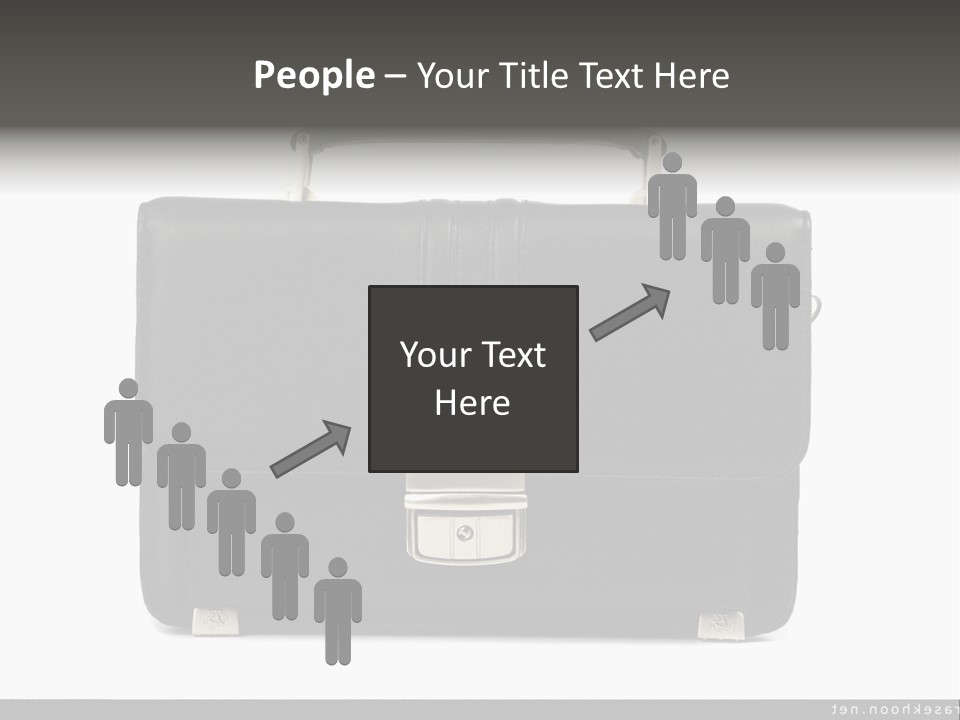 A Black Briefcase With A Silver Handle On A White Background PowerPoint Template