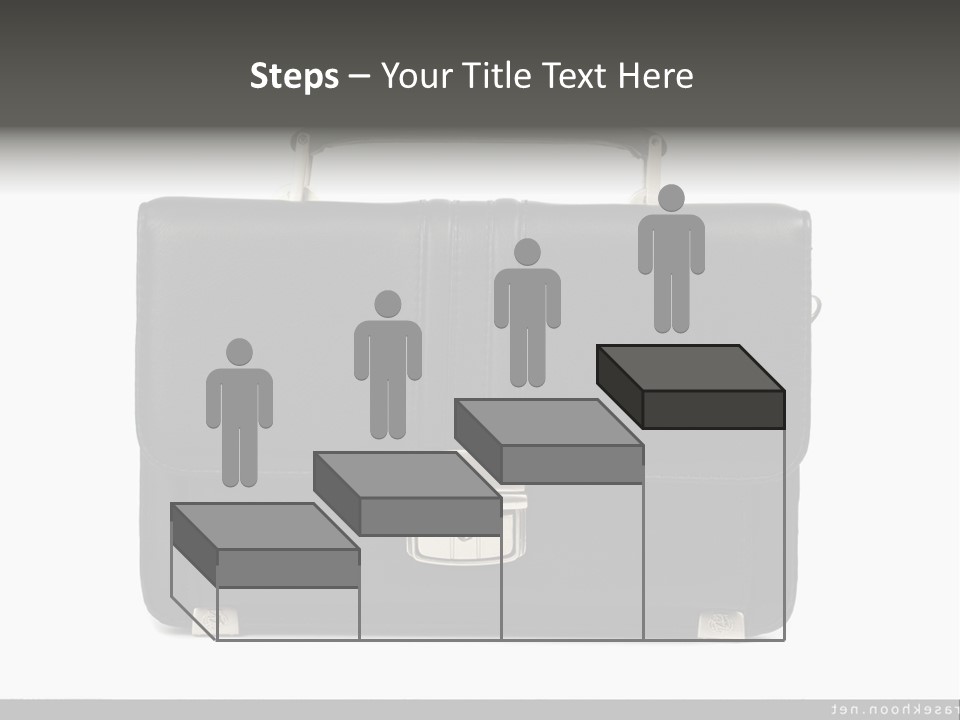 A Black Briefcase With A Silver Handle On A White Background PowerPoint Template