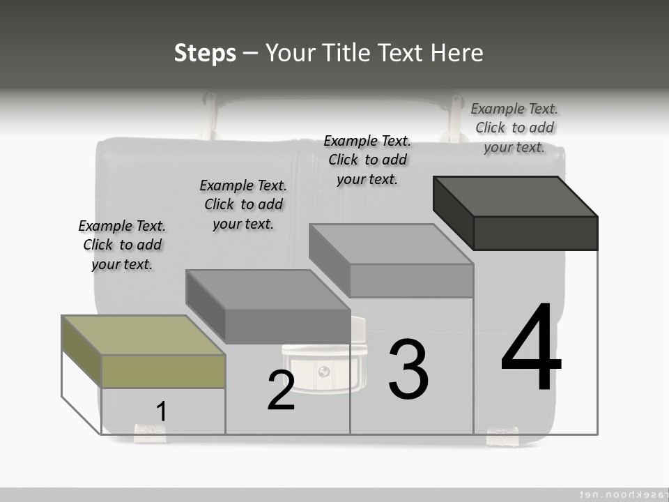 A Black Briefcase With A Silver Handle On A White Background PowerPoint Template