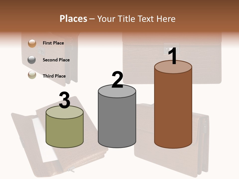 A Brown Briefcase With A Name Of Presentation PowerPoint Template