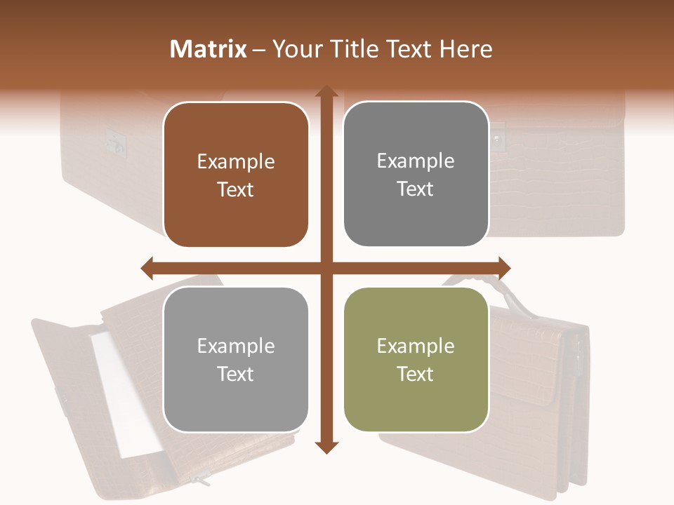 A Brown Briefcase With A Name Of Presentation PowerPoint Template