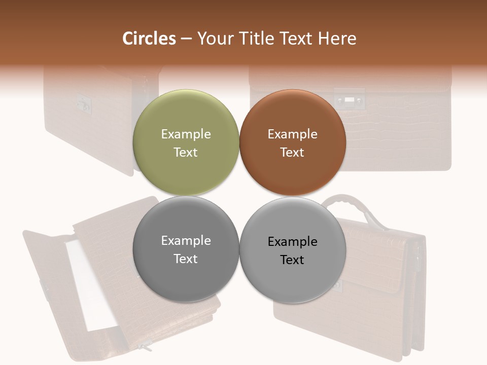 A Brown Briefcase With A Name Of Presentation PowerPoint Template