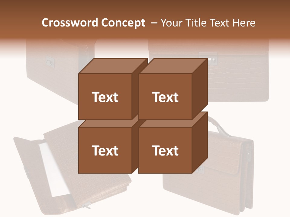 A Brown Briefcase With A Name Of Presentation PowerPoint Template