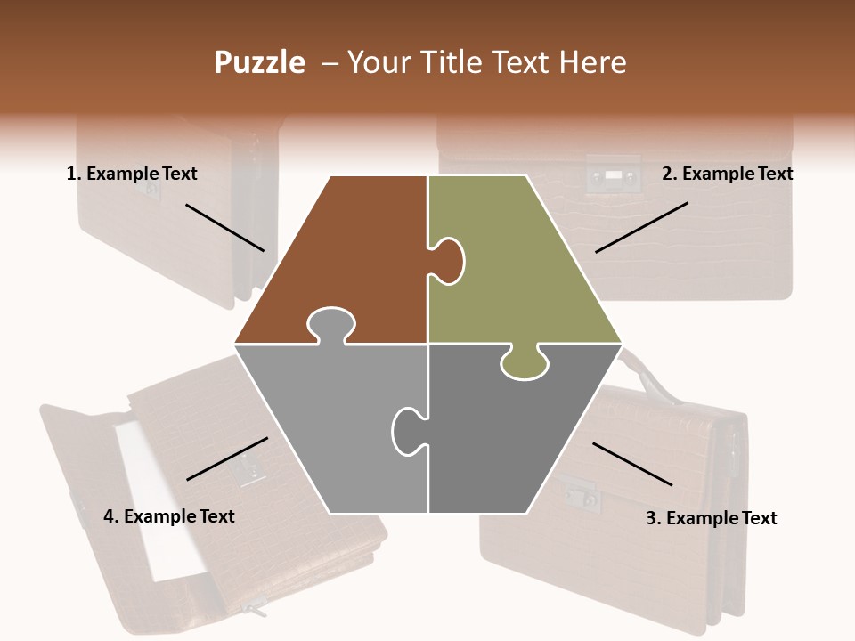 A Brown Briefcase With A Name Of Presentation PowerPoint Template