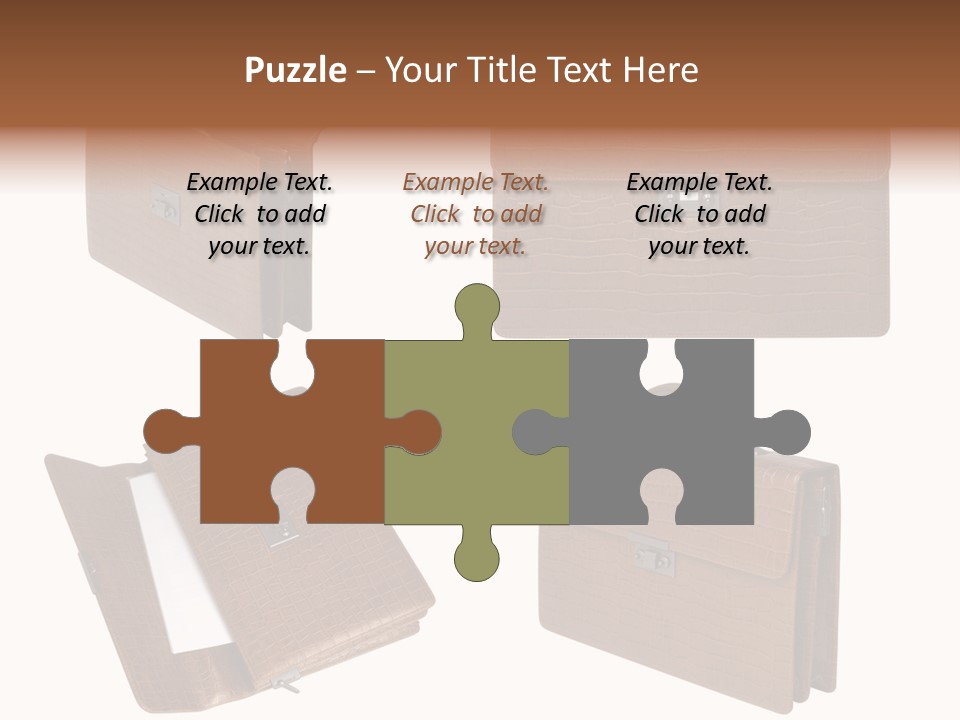 A Brown Briefcase With A Name Of Presentation PowerPoint Template